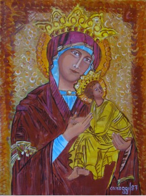 Icona sacra [1987] - Acrilico su masonite (30 x 40 cm) 