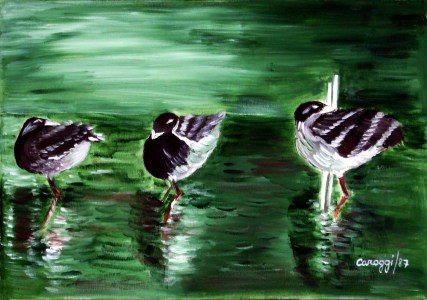 Trampolieri [1987] - Olio su tela (50 x 35 cm)