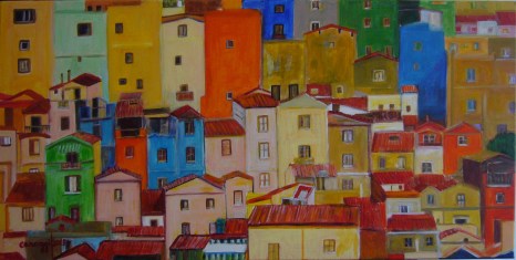 I colori di Bosa [2015] - Acrilico su tela (80 x 40 cm)