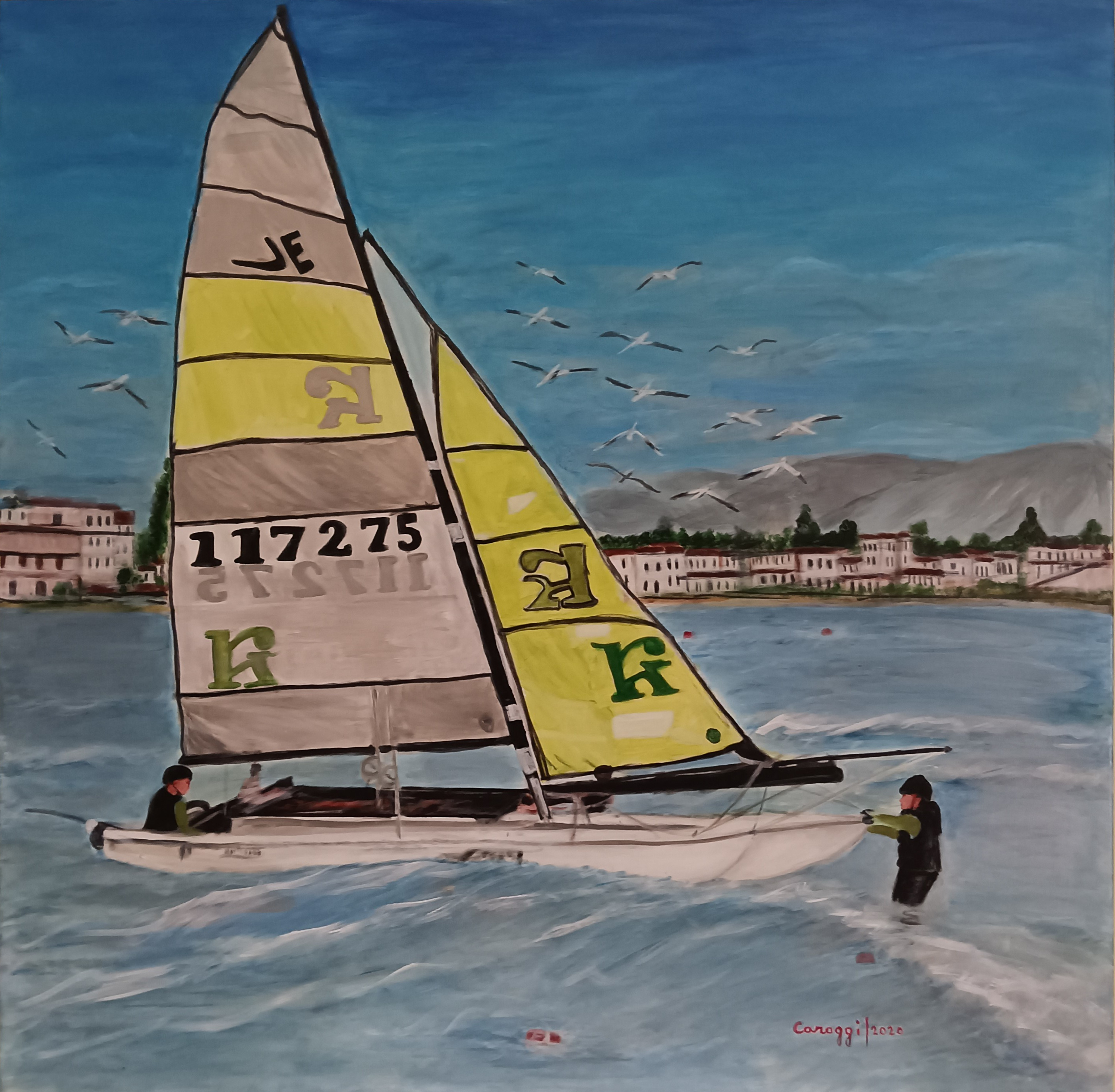 Volo di gabbiani intorno alla vela [2020]